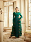 Sea Green Colour Latest Fancy Designer Heavy Festive Wear Pure Rayon Cotton Embroidery With Hand Work Gown Collection 1006